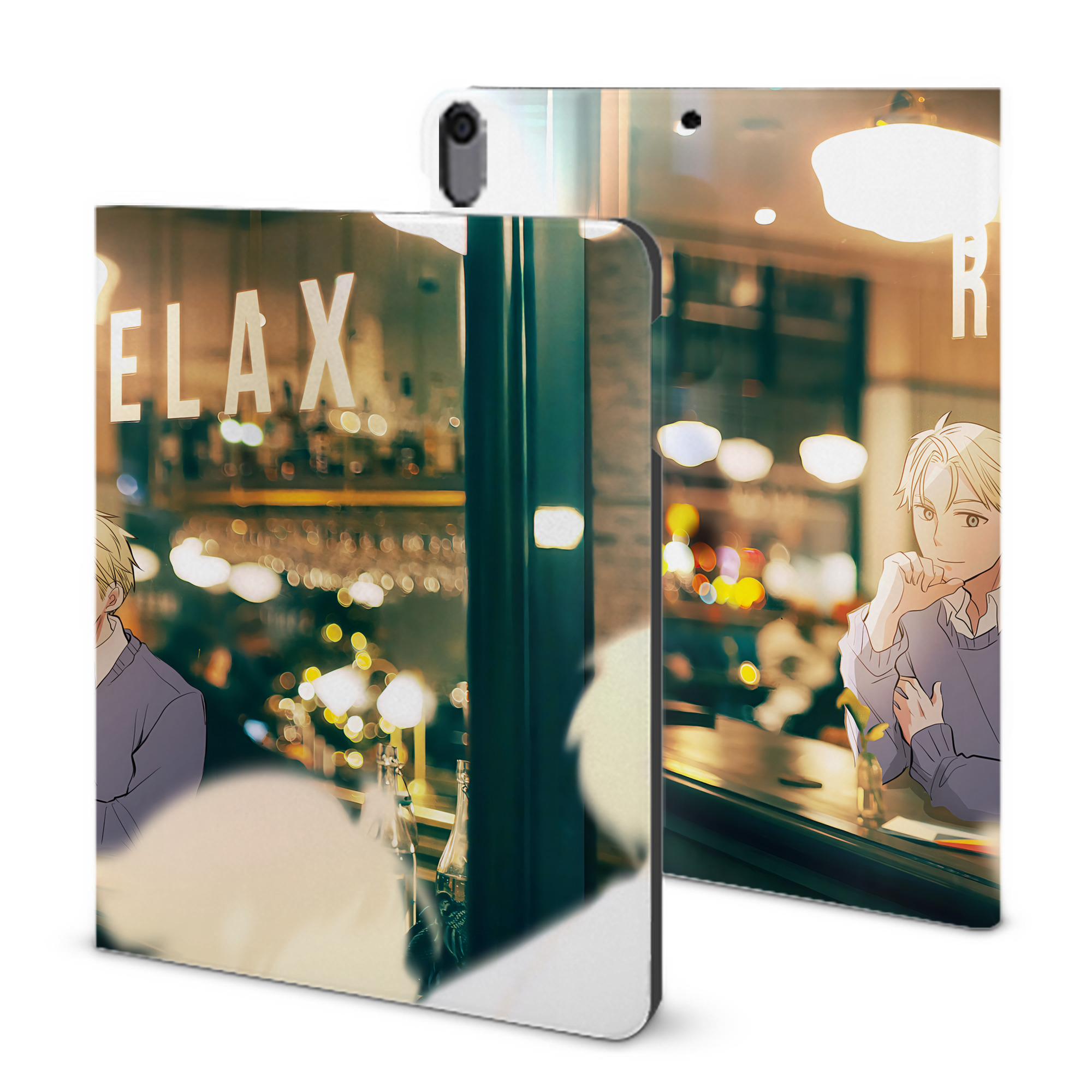 （画像用） SPY×FAMILY间谍家家酒 IPad ケース ブック型 PUレザー TPU 耐衝撃 軽量 薄型 ペン収納なし 全面保護 IPad 各モデル対応